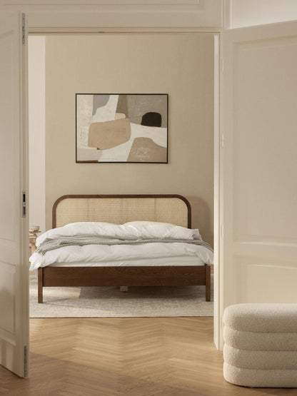 Jonsmark Wooden Bed with Vienna Cane Headboard