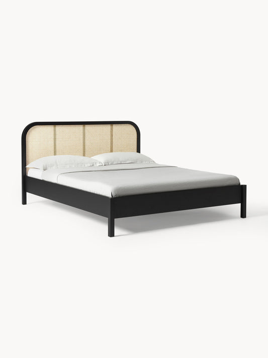 Jonsmark Wooden Bed with Vienna Cane Headboard