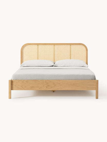 Jonsmark Wooden Bed with Vienna Cane Headboard
