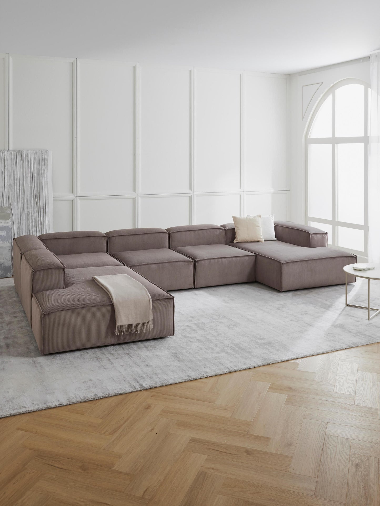 Lenfaro Corduroy Ottoman Corner Module