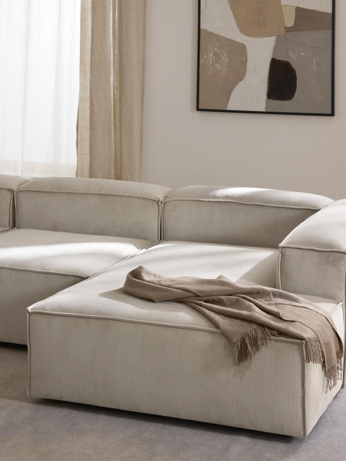 Lenfaro Corduroy Ottoman Corner Module