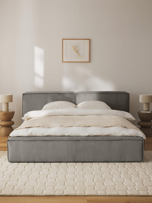 Lenfaro Corduroy Upholstered Bed