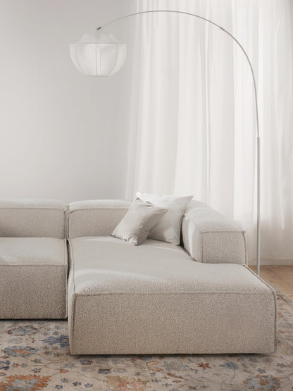 Lenfaro Corner Ottoman Module in Bouclé