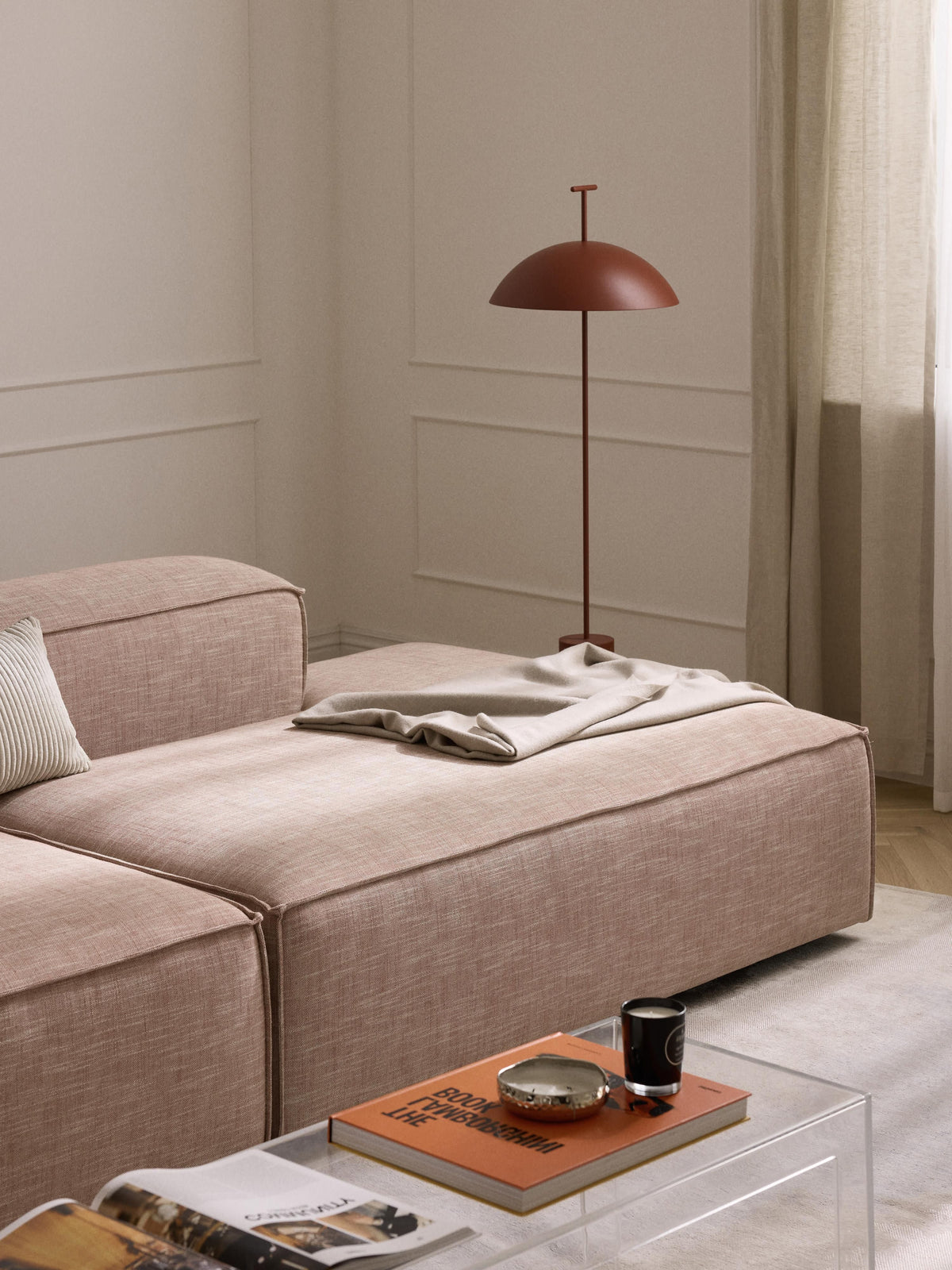 Lenfaro Linen Blend Ottoman Module
