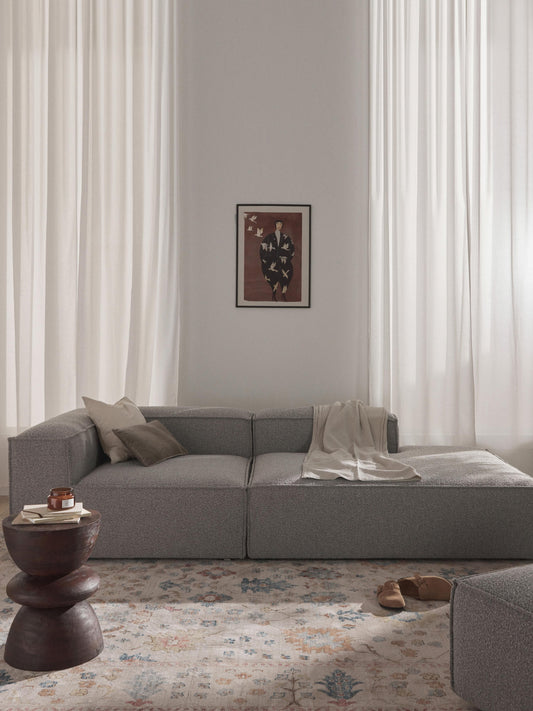 Lenfaro Modular Bouclé Ottoman