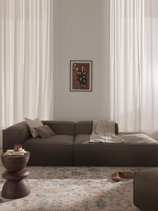 Lenfaro Modular Bouclé Ottoman