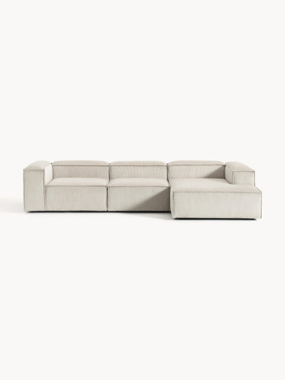 Lenfaro Modular Corduroy Corner Sofa (4-Seater)