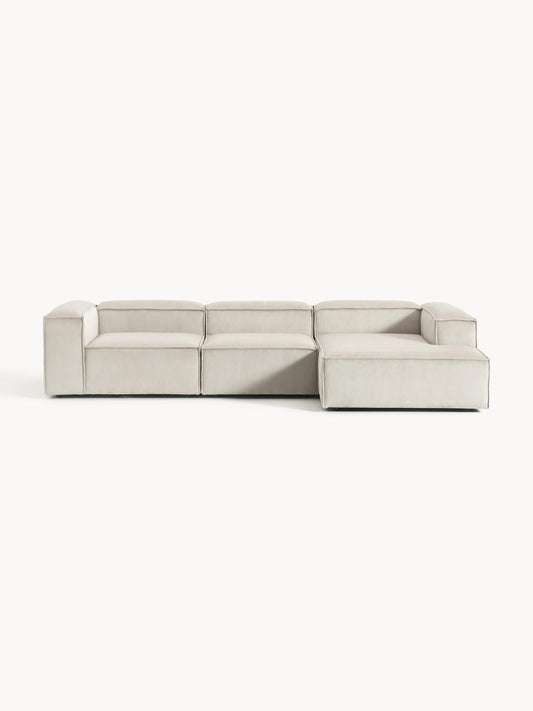 Lenfaro Modular Corduroy Corner Sofa (4-Seater)