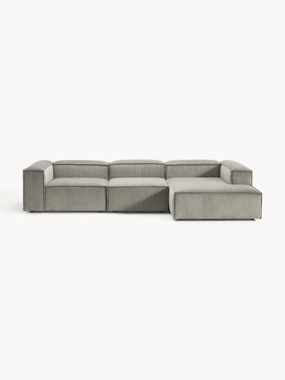 Lenfaro Modular Corduroy Corner Sofa (4-Seater)