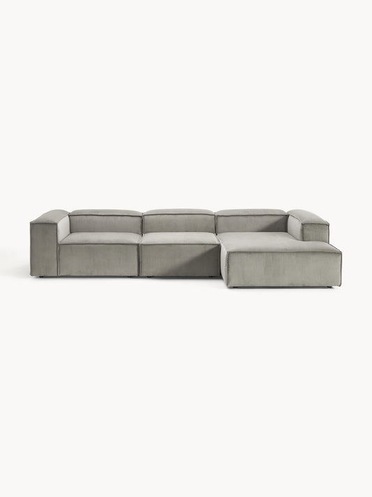 Lenfaro Modular Corduroy Corner Sofa (4-Seater)