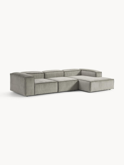 Lenfaro Modular Corduroy Corner Sofa (4-Seater)