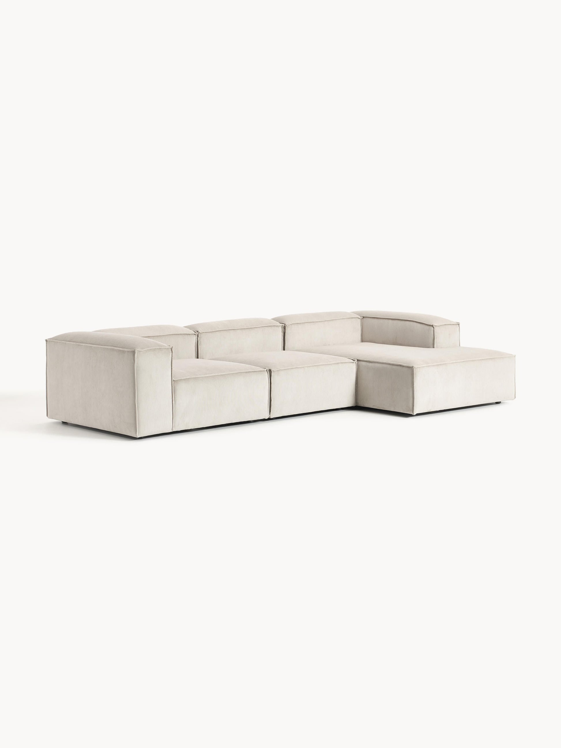 Lenfaro Modular Corduroy Corner Sofa (4-Seater)