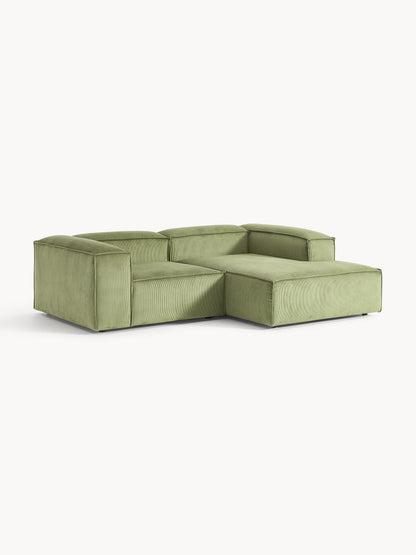 Lenfaro Modular Corner Sofa in Corduroy, 2-Seater
