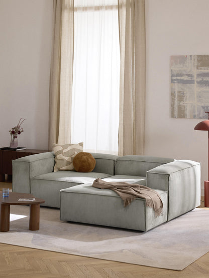 Lenfaro Modular Corner Sofa in Corduroy, 2-Seater