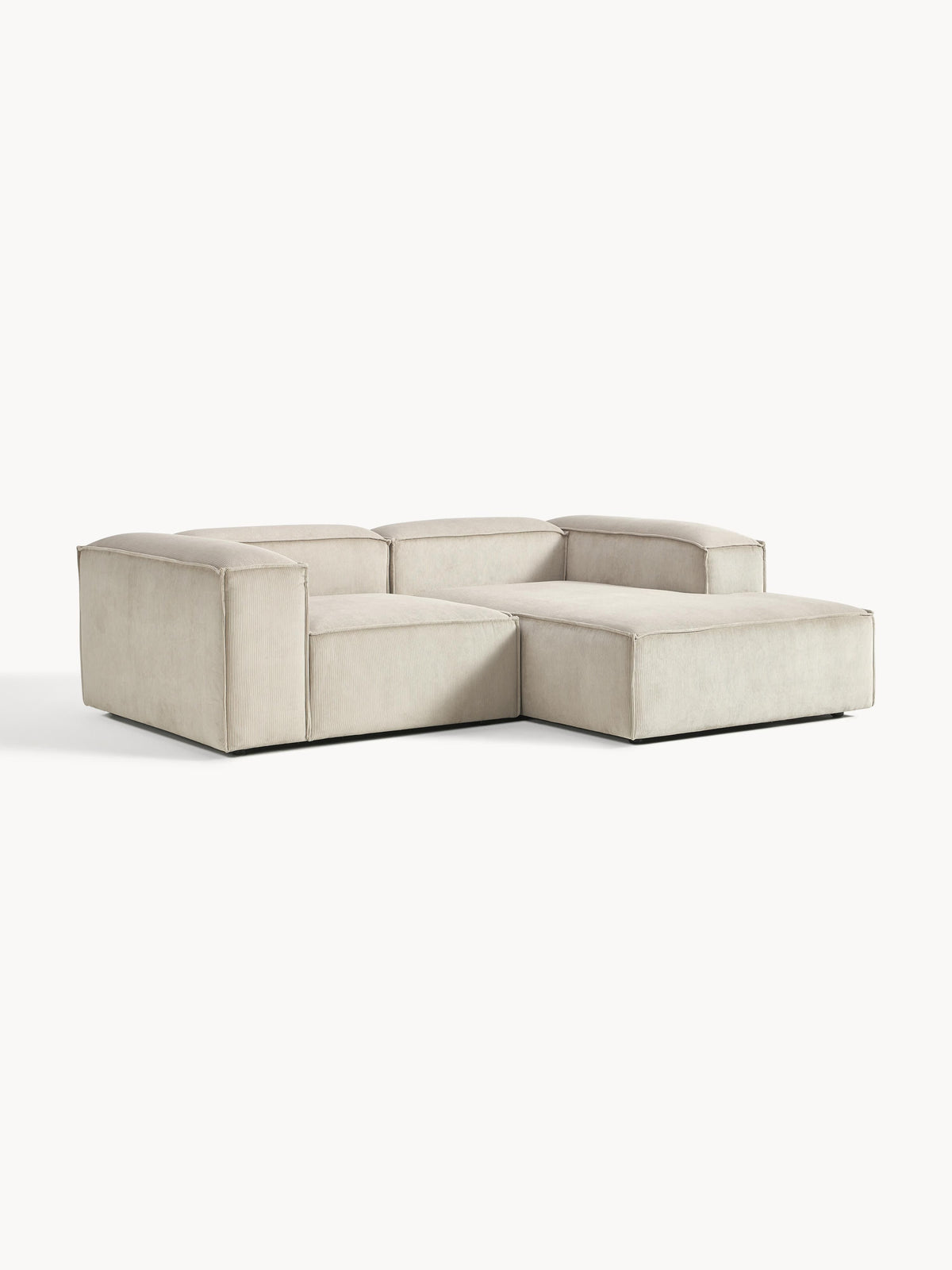 Lenfaro Modular Corner Sofa in Corduroy, 2-Seater