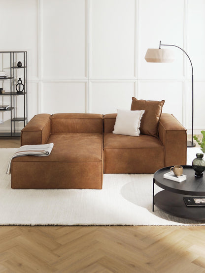 Lenfaro Modular Leather Corner Sofa (2-Seater)