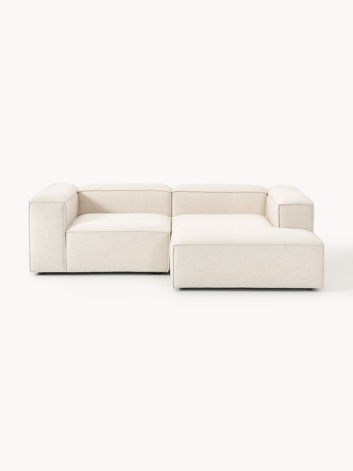 Lenfaro Modular Linen Blend Corner Sofa, 2-Seater