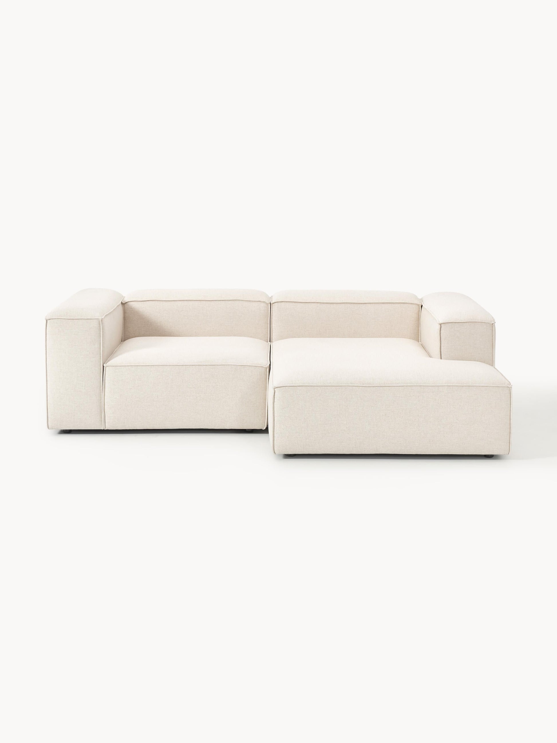 Lenfaro Modular Linen Blend Corner Sofa, 2-Seater