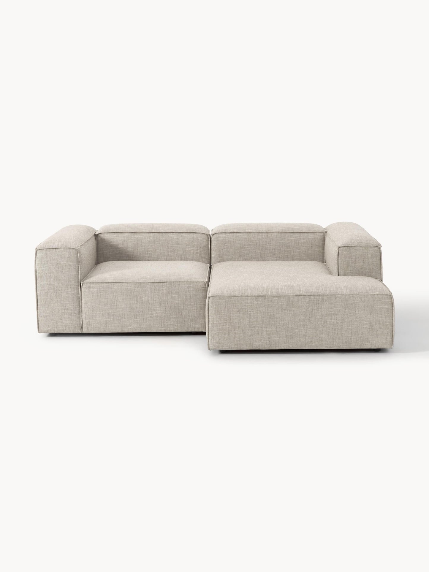 Lenfaro Modular Linen Blend Corner Sofa, 2-Seater
