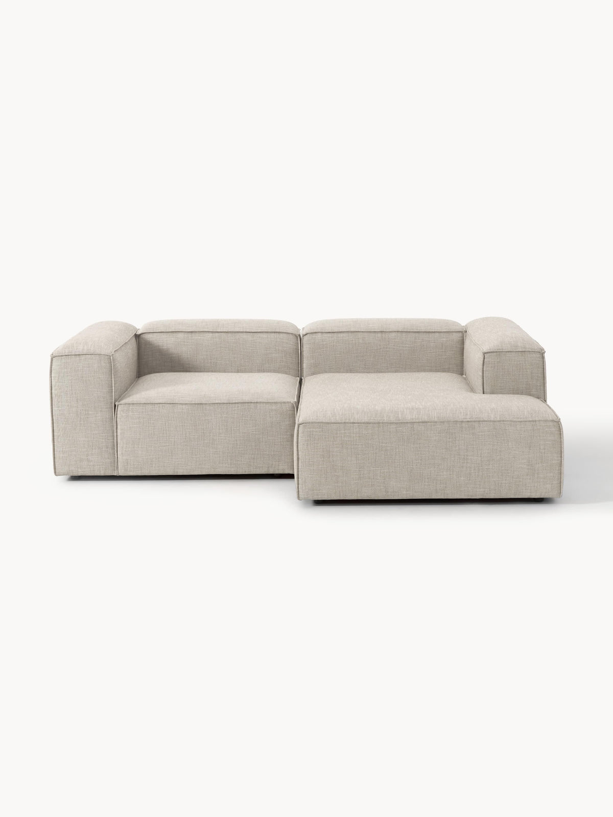 Lenfaro Modular Linen Blend Corner Sofa, 2-Seater