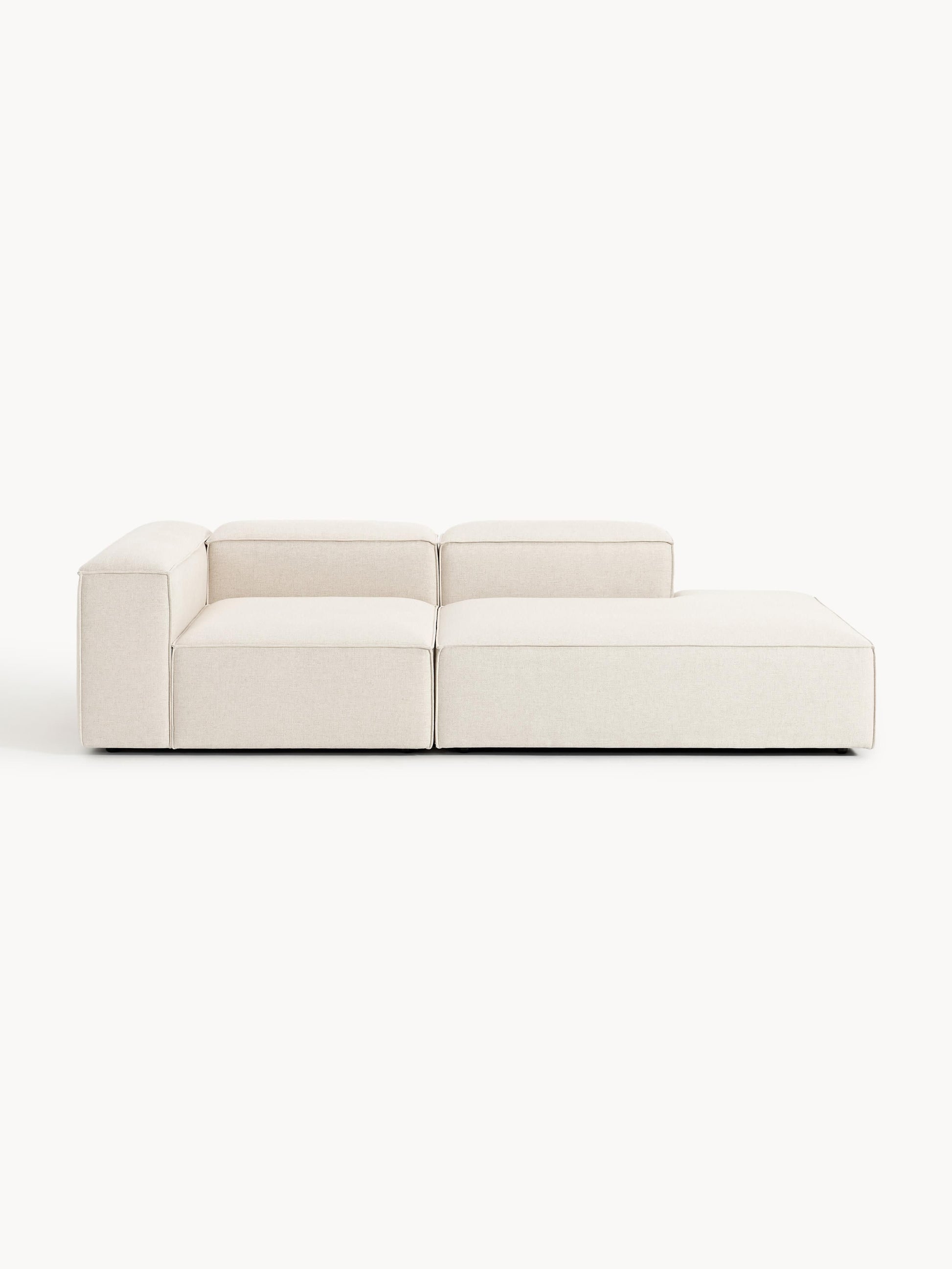 Lenfaro Modular Linen Blend Ottoman