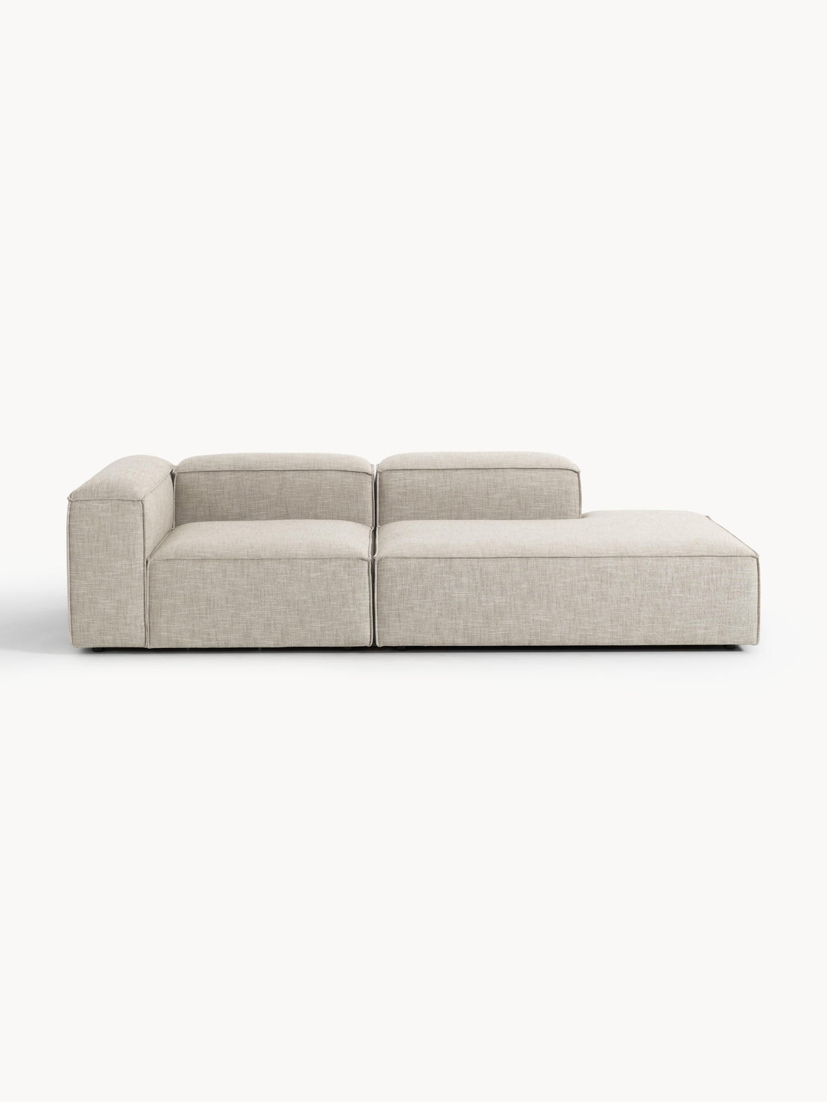 Lenfaro Modular Linen Blend Ottoman