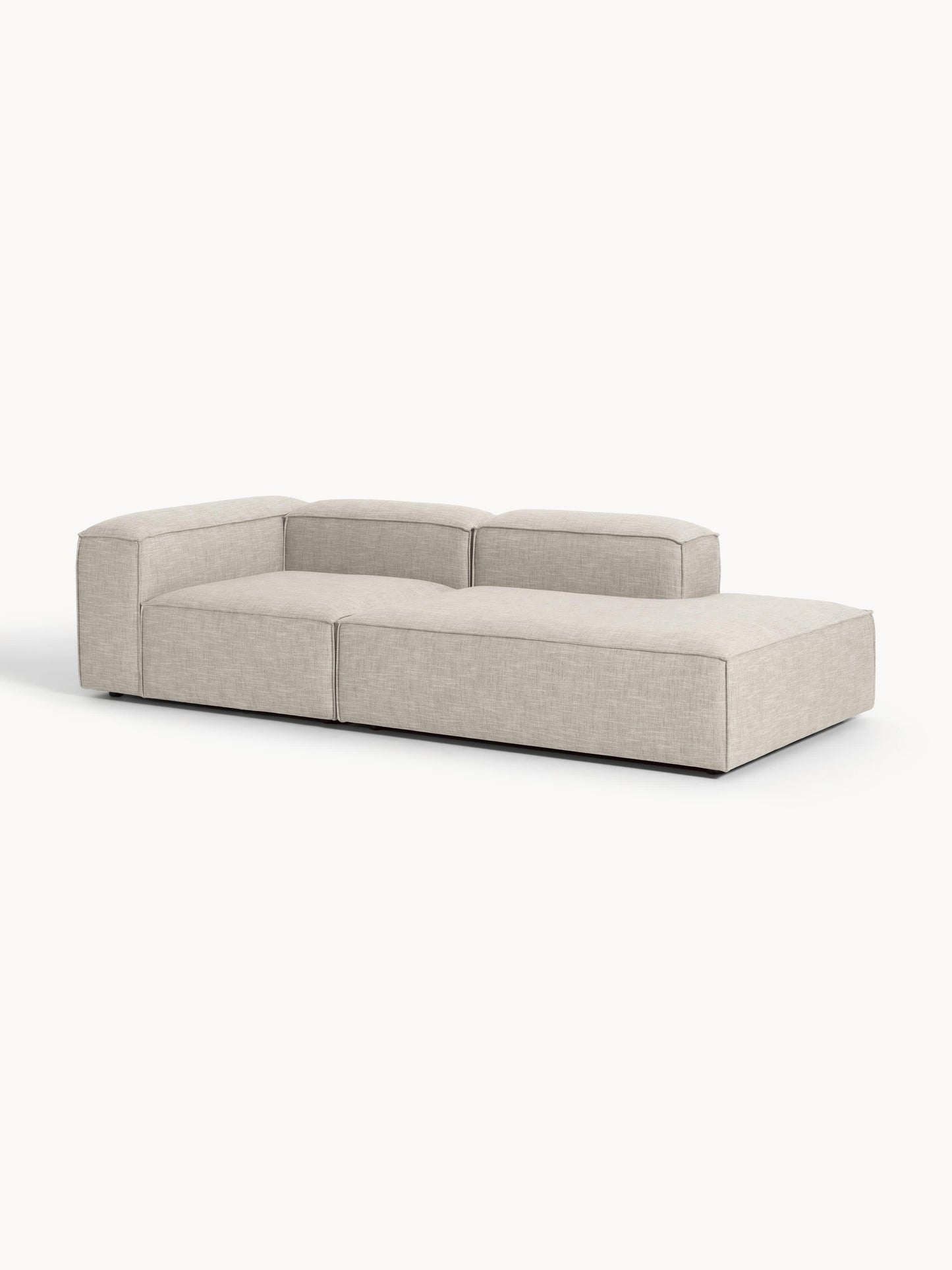 Lenfaro Modular Linen Blend Ottoman