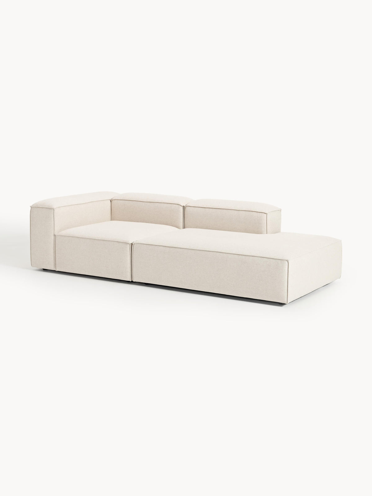 Lenfaro Modular Linen Blend Ottoman