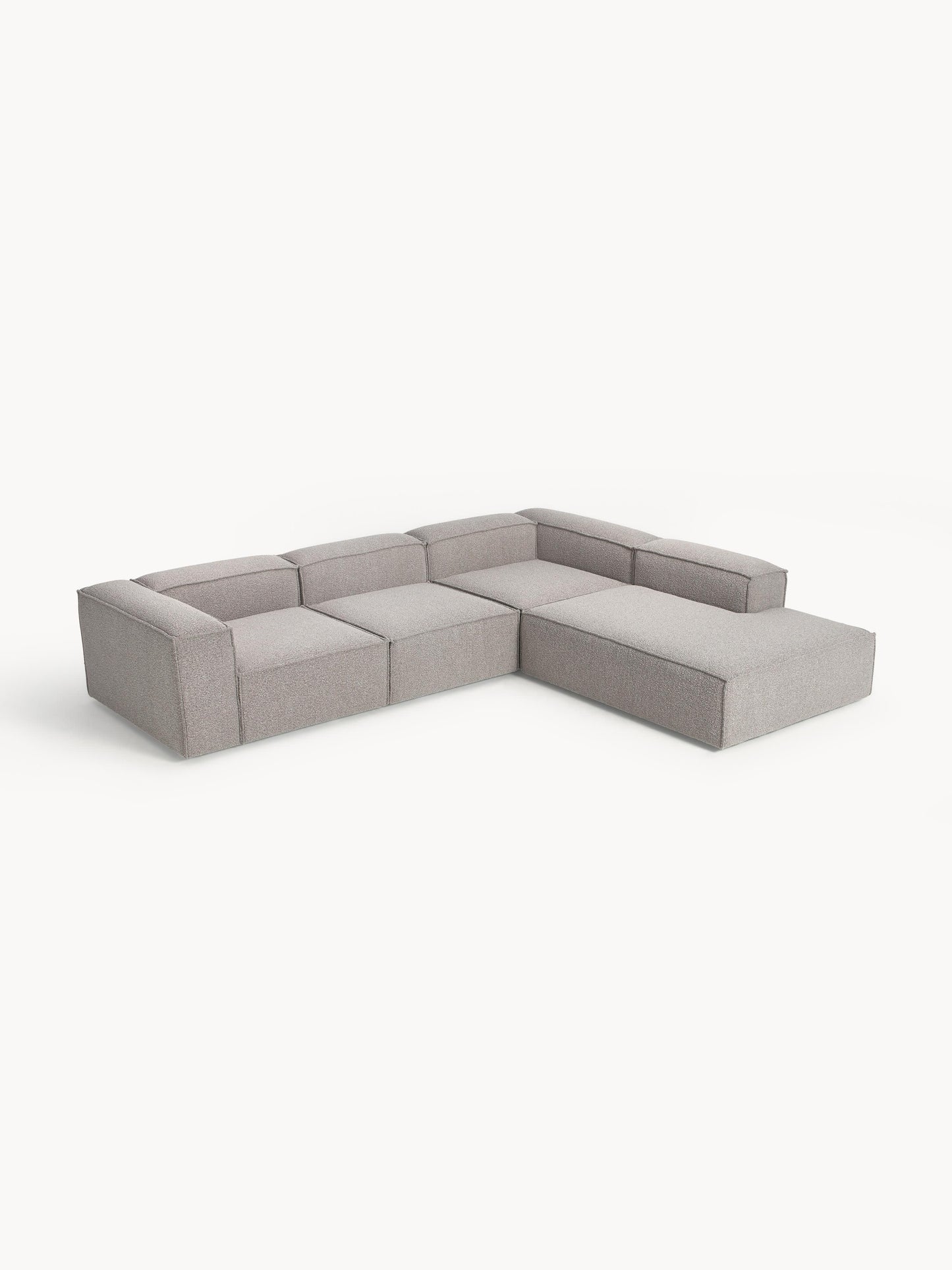 Lenfaro Modular XL Bouclé Corner Sofa (4-Seater)