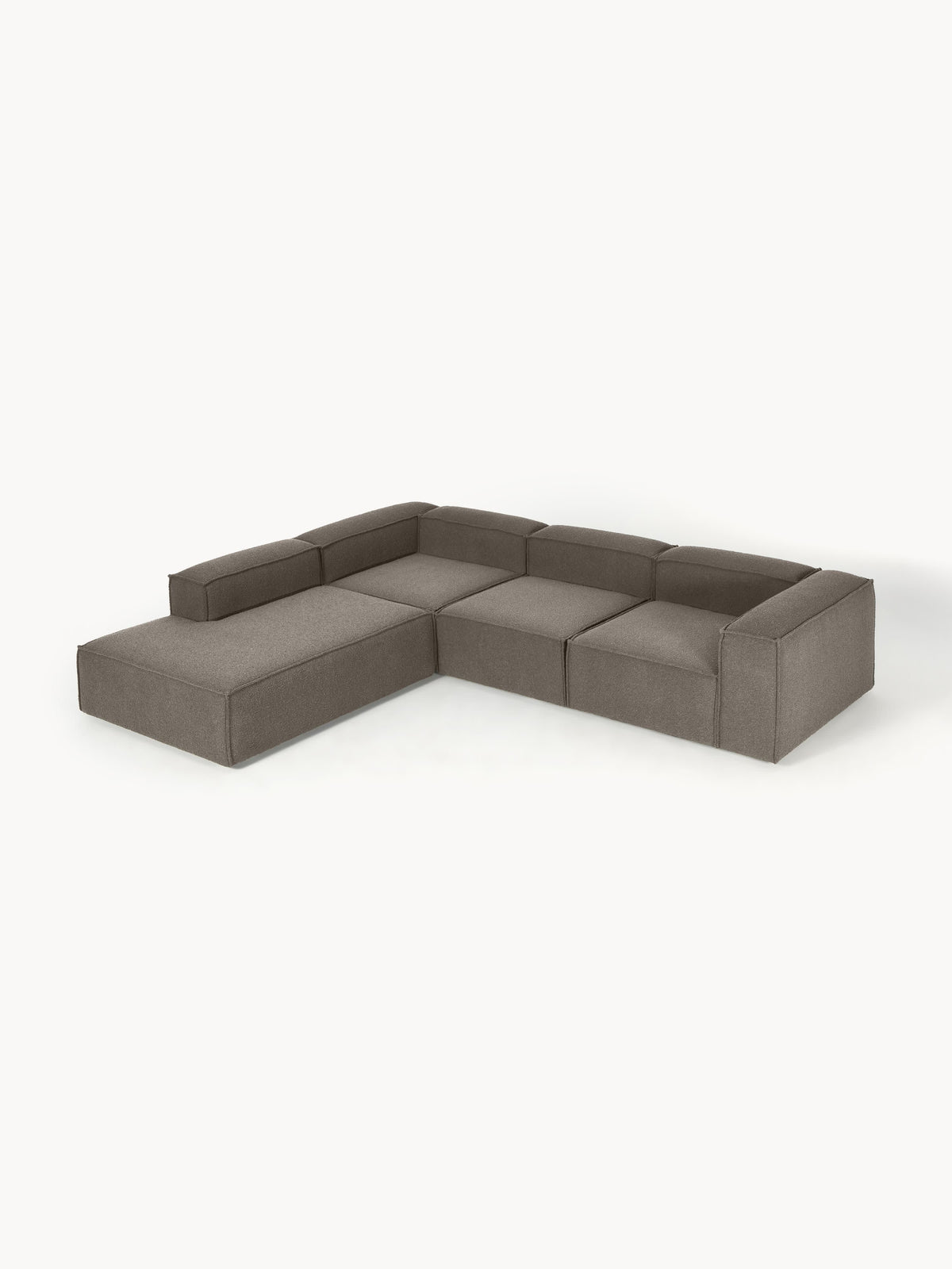Lenfaro Modular XL Bouclé Corner Sofa (4-Seater)