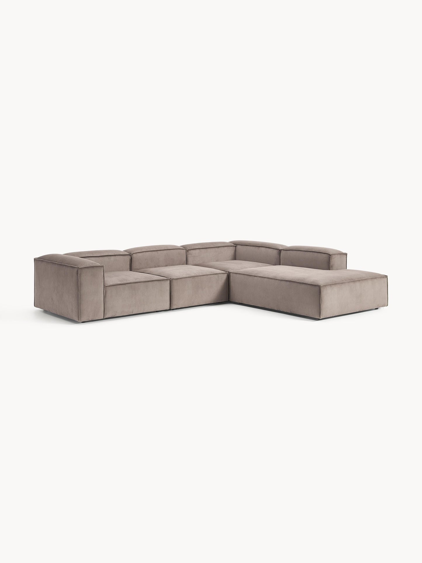 Lenfaro Modular XL Corduroy Corner Sofa (4-Seater)