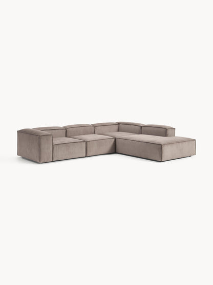 Lenfaro Modular XL Corduroy Corner Sofa (4-Seater)