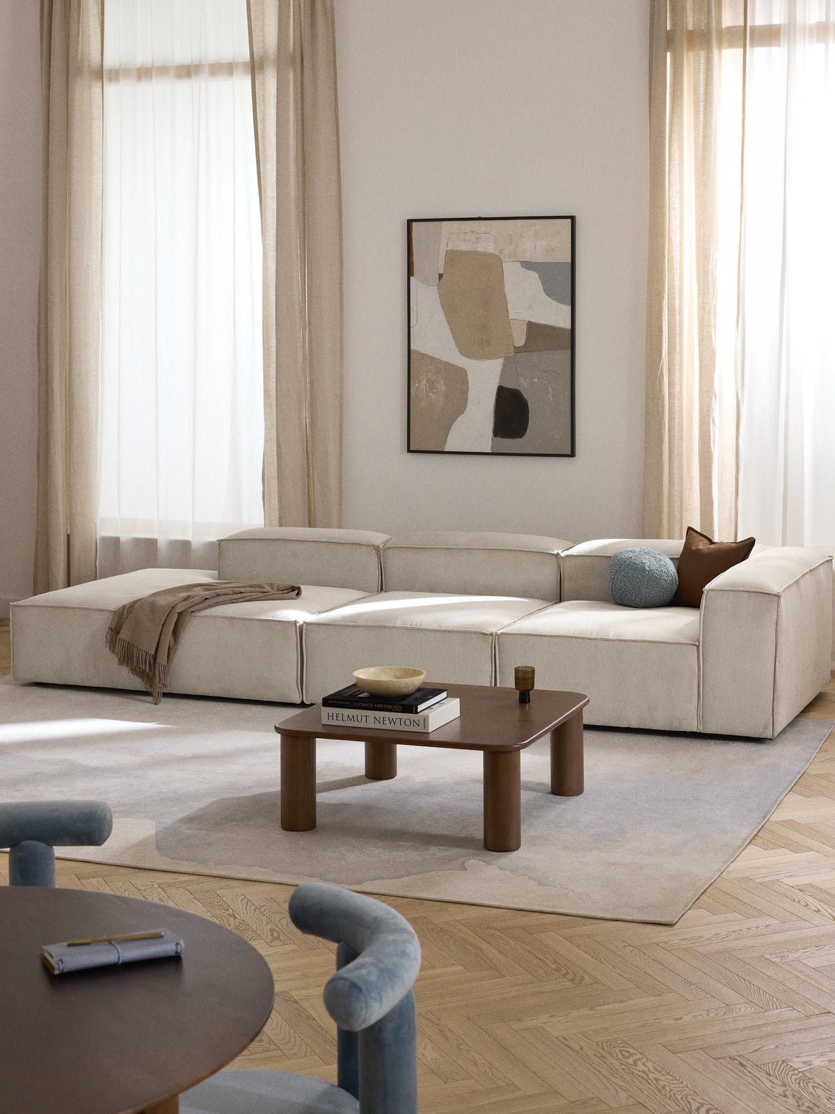 Lenfaro Modular XL Corduroy Ottoman
