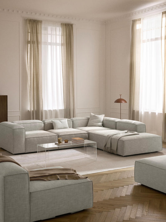 Lenfaro Modular XL Corner Sofa (4-Seater) in Linen Blend