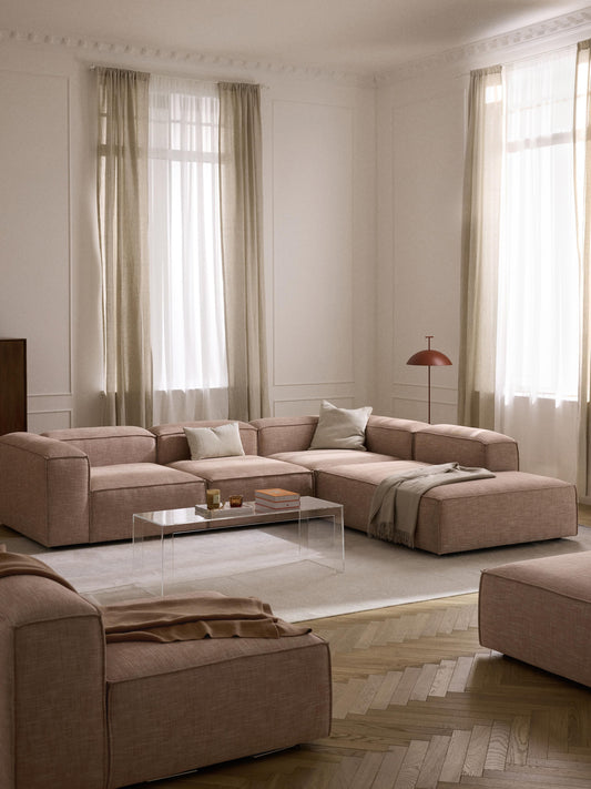 Lenfaro Modular XL Corner Sofa (4-Seater) in Linen Blend