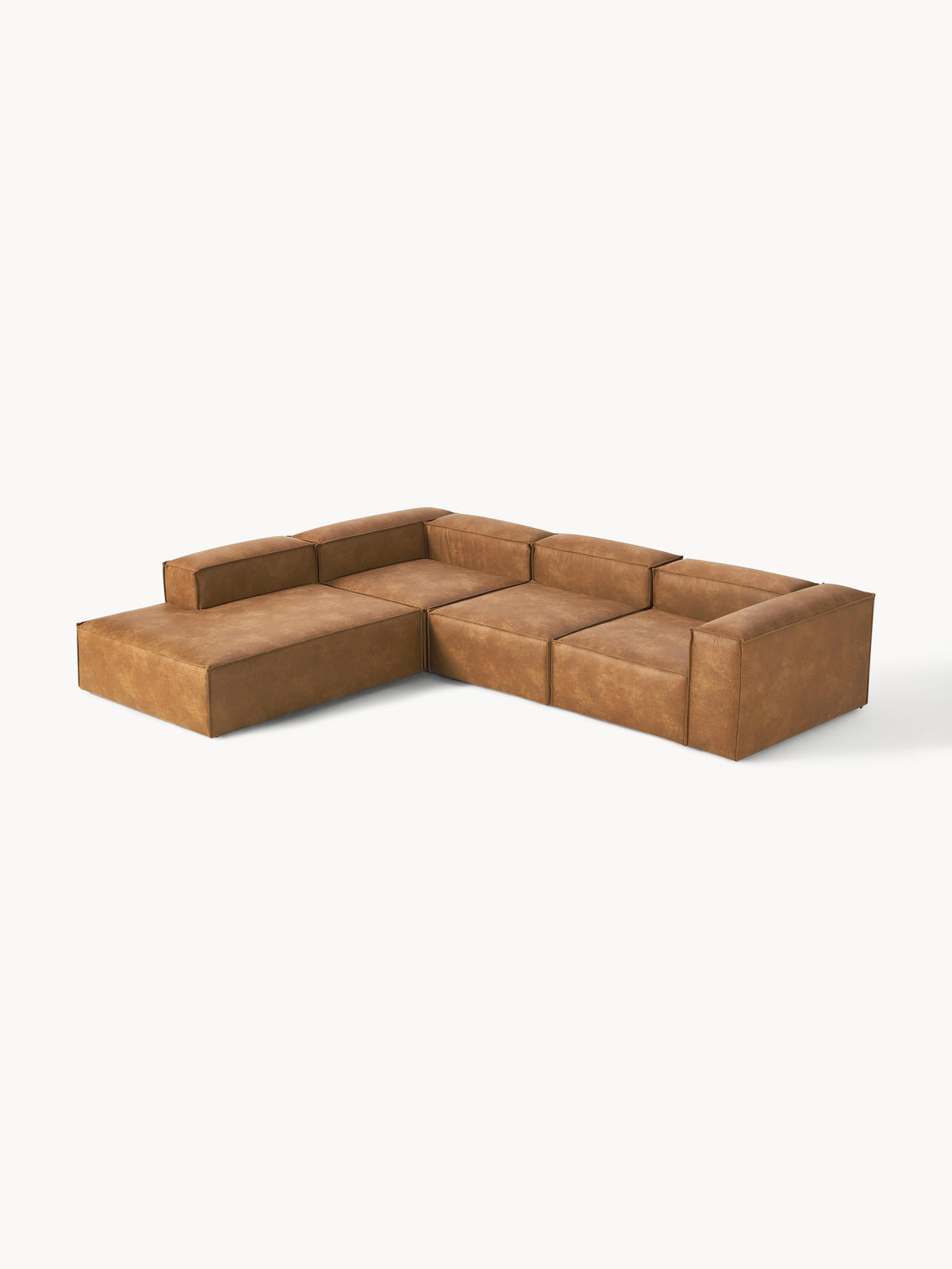 Lenfaro Modular XL Leather Corner Sofa (4-Seater)