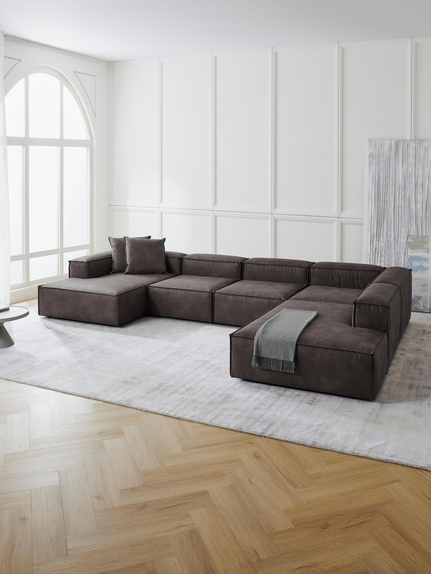 Lenfaro Modular XL Leather Sofa
