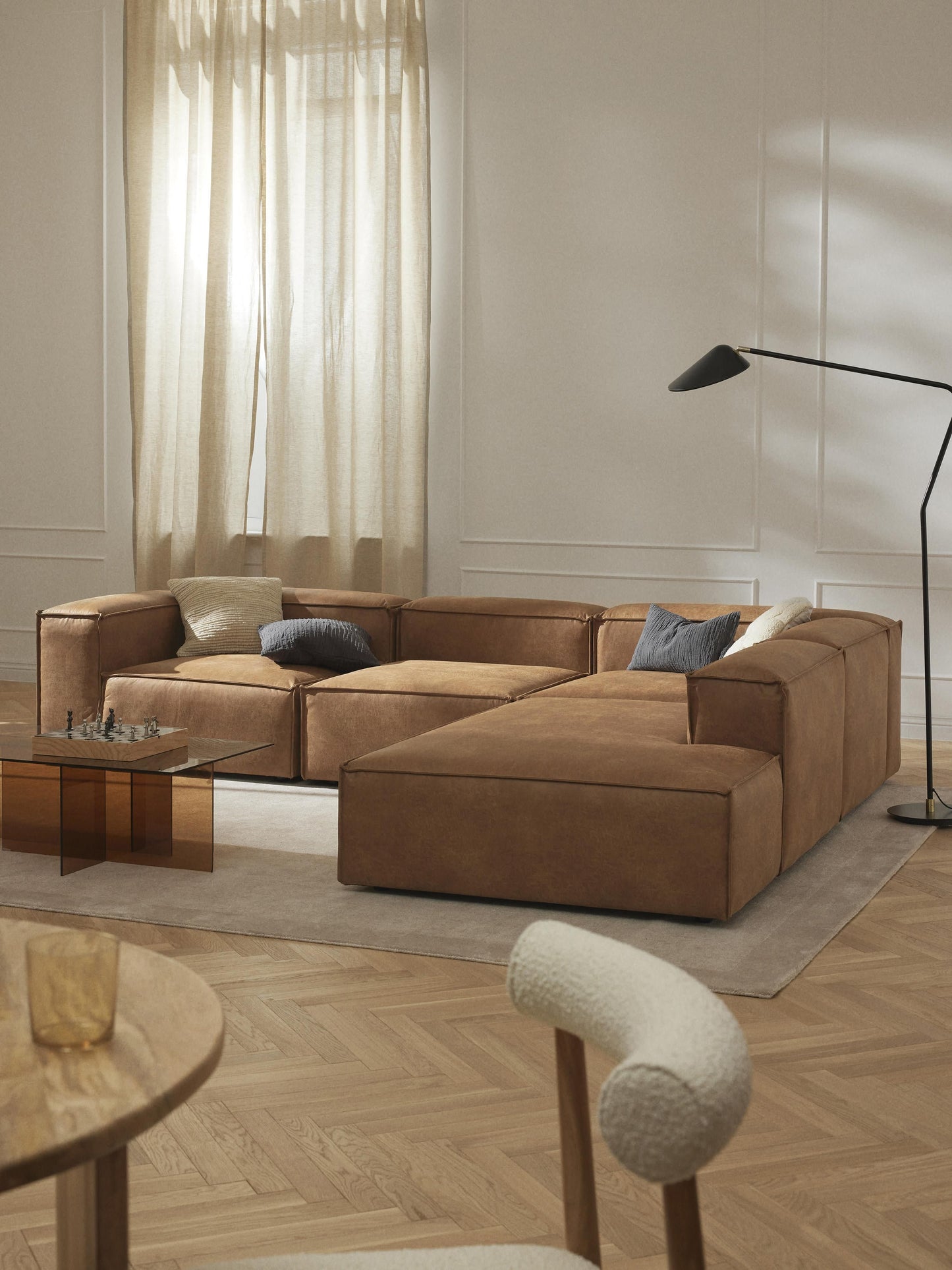 Lenfaro Ottoman Module in Leather
