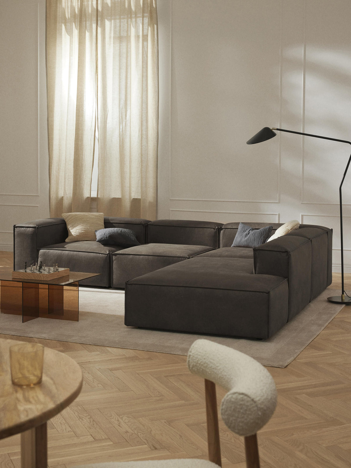 Lenfaro Ottoman Module in Leather
