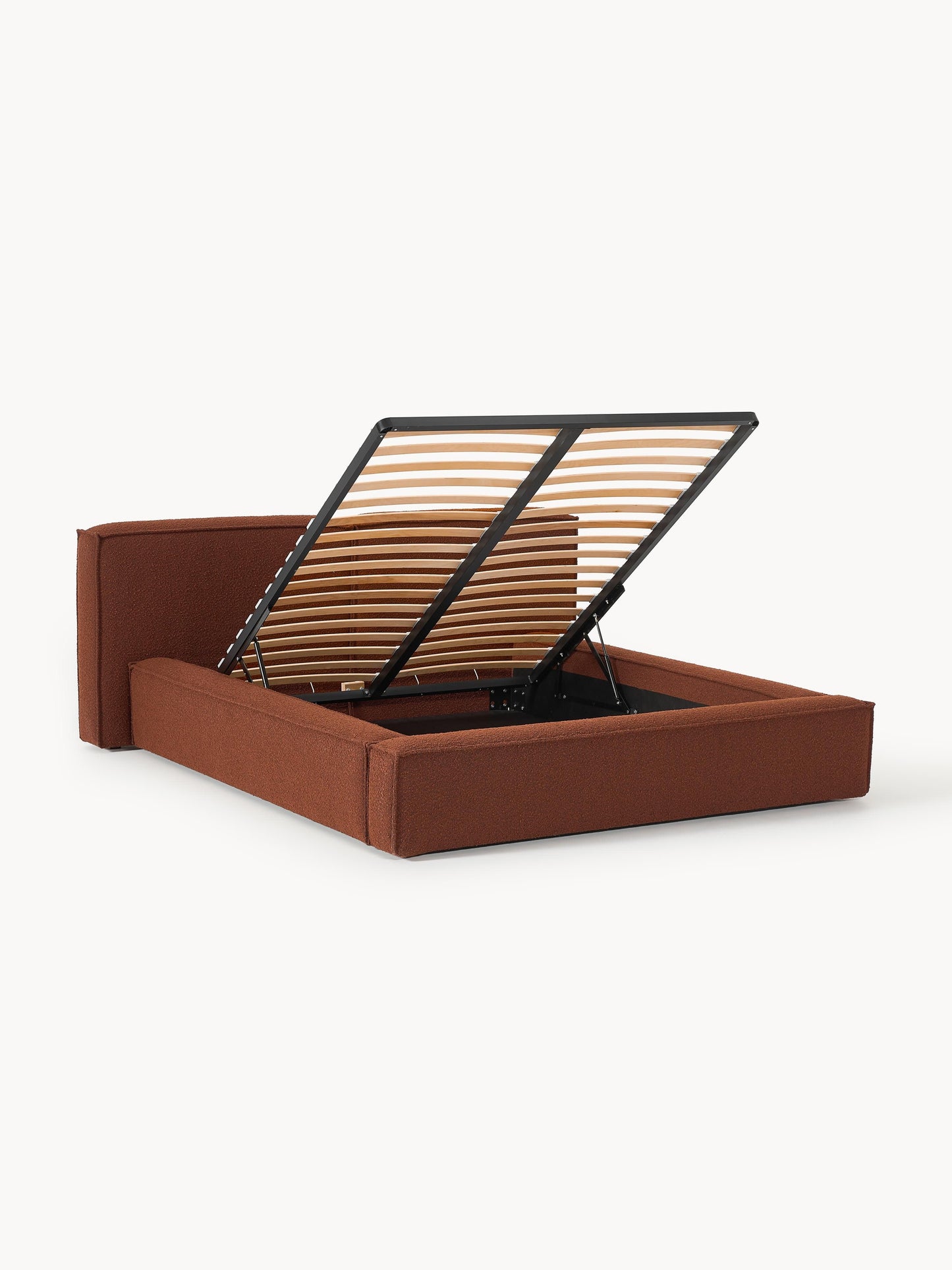 Lenfaro Upholstered Bed in Bouclé with Storage