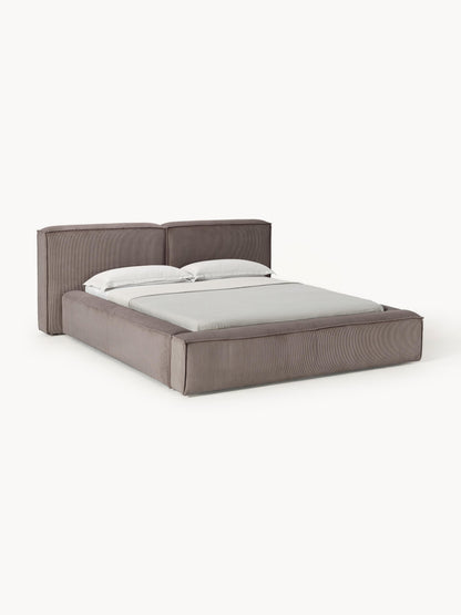 Lenfaro Upholstered Corduroy Storage Bed