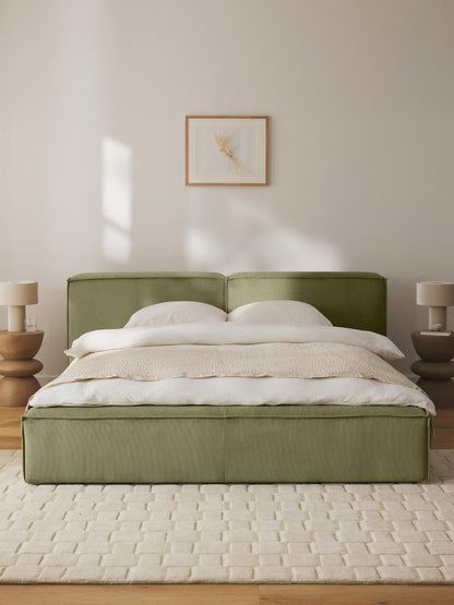Lenfaro Upholstered Corduroy Storage Bed