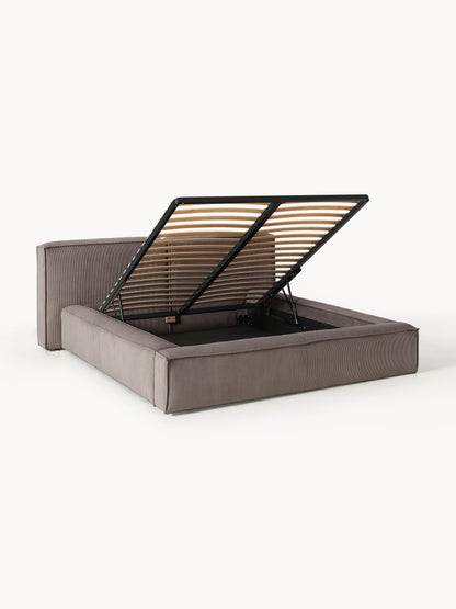 Lenfaro Upholstered Corduroy Storage Bed