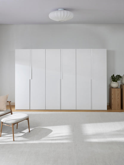 Leonzari Modular Hinged-Door Wardrobe, 300 cm Wide, in Various Sizes