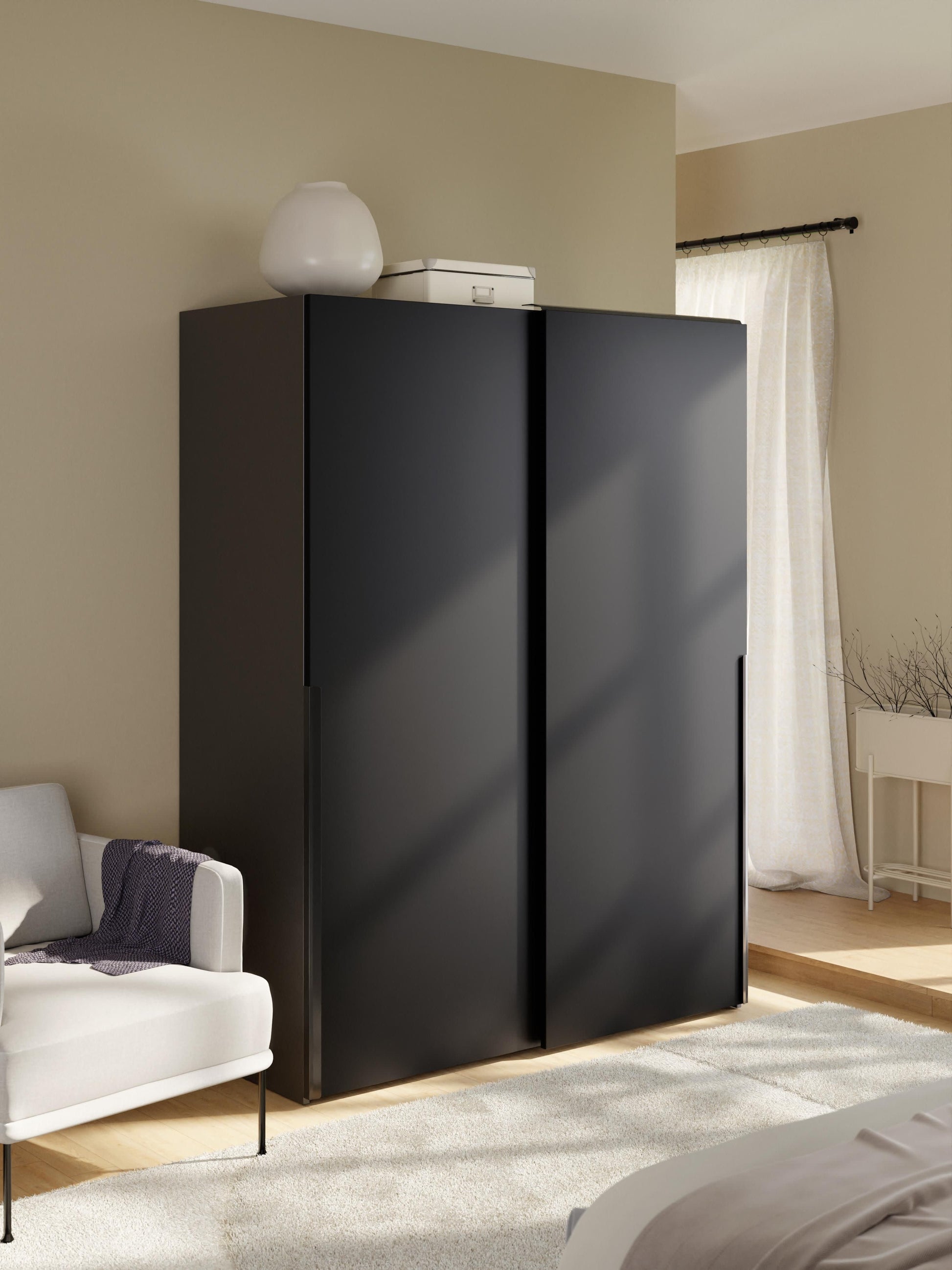 Leonzari Modular Sliding-Door Wardrobe, 150 cm Wide, in Various Sizes