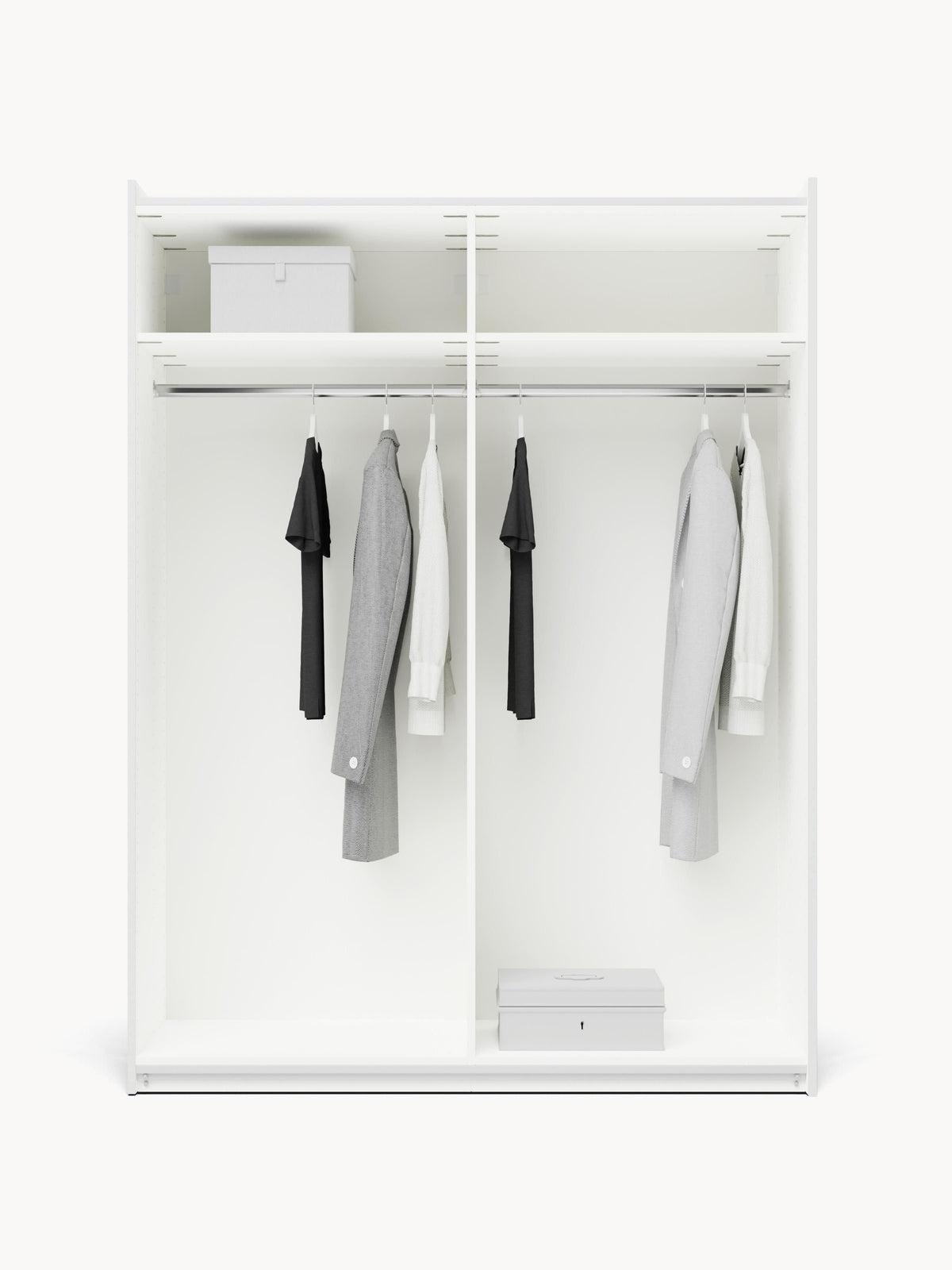 Leonzari Modular Sliding-Door Wardrobe, 150 cm Wide, in Various Sizes