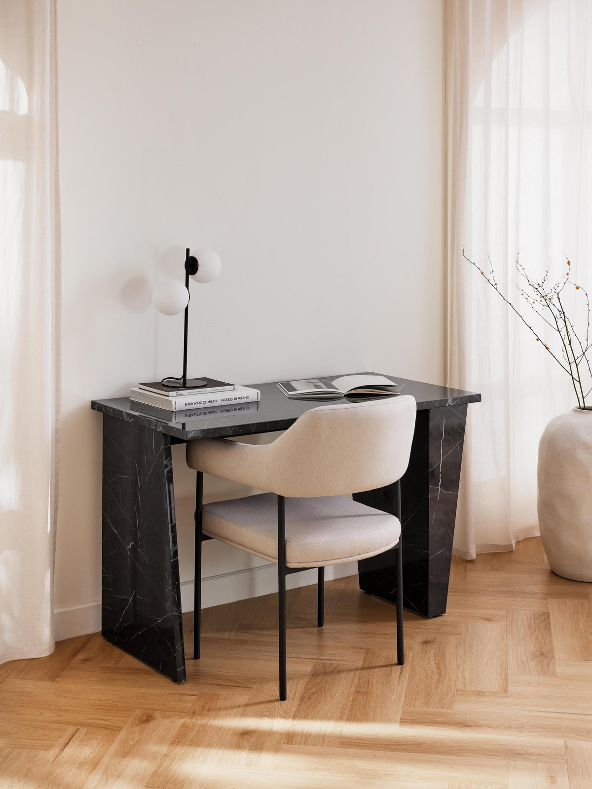 Liamsberg Marble-Look Desk