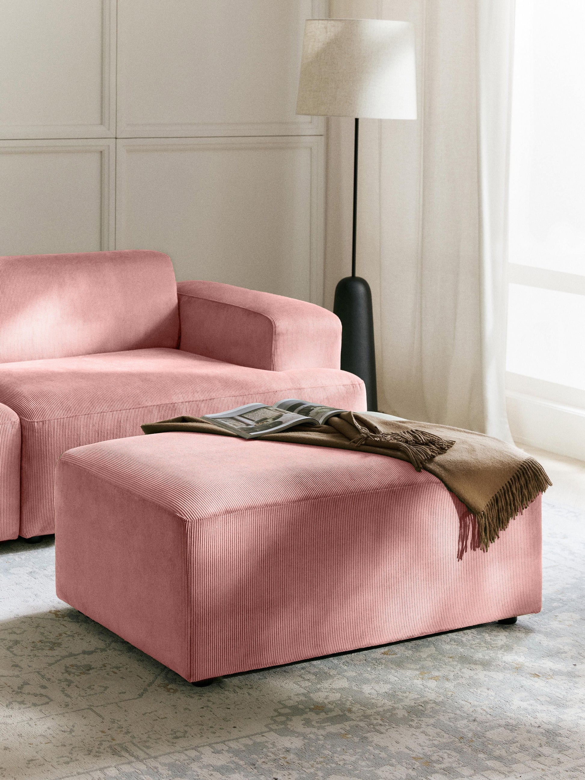 Melvasso Corduroy Stool, W 99 x D 72 cm