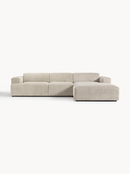 Melvasso Corner Sofa (4-Seater) in Corduroy