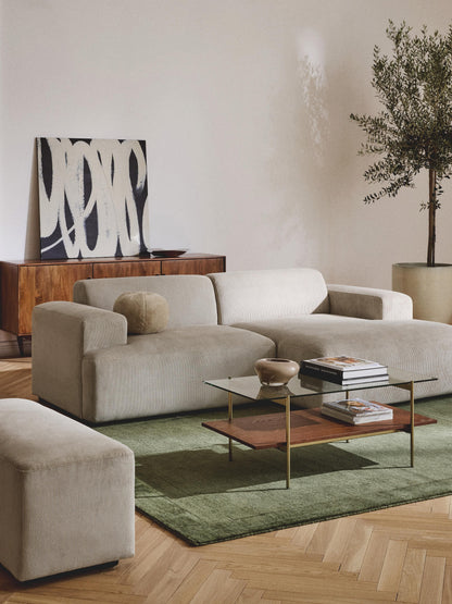 Melvasso Corner Sofa in Corduroy (3-Seater)